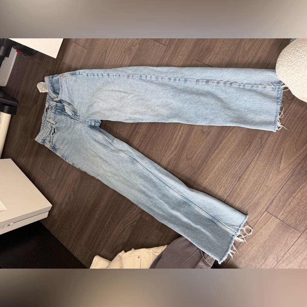 Zara Sky Blue straight leg jeans